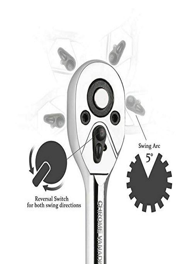 Mabron مجموعة أدوات يدوية من مابرون مكونة من 46 قطعة، تتضمن أدوات إصلاح السيارات، وصندوق أدوات ميكانيكية للورشة المنزلية، ومجموعة مفاتيح ربط، ومجموعة مفكات براغي. - Image 5